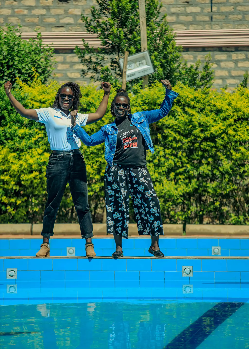 Janet Aguti with sister