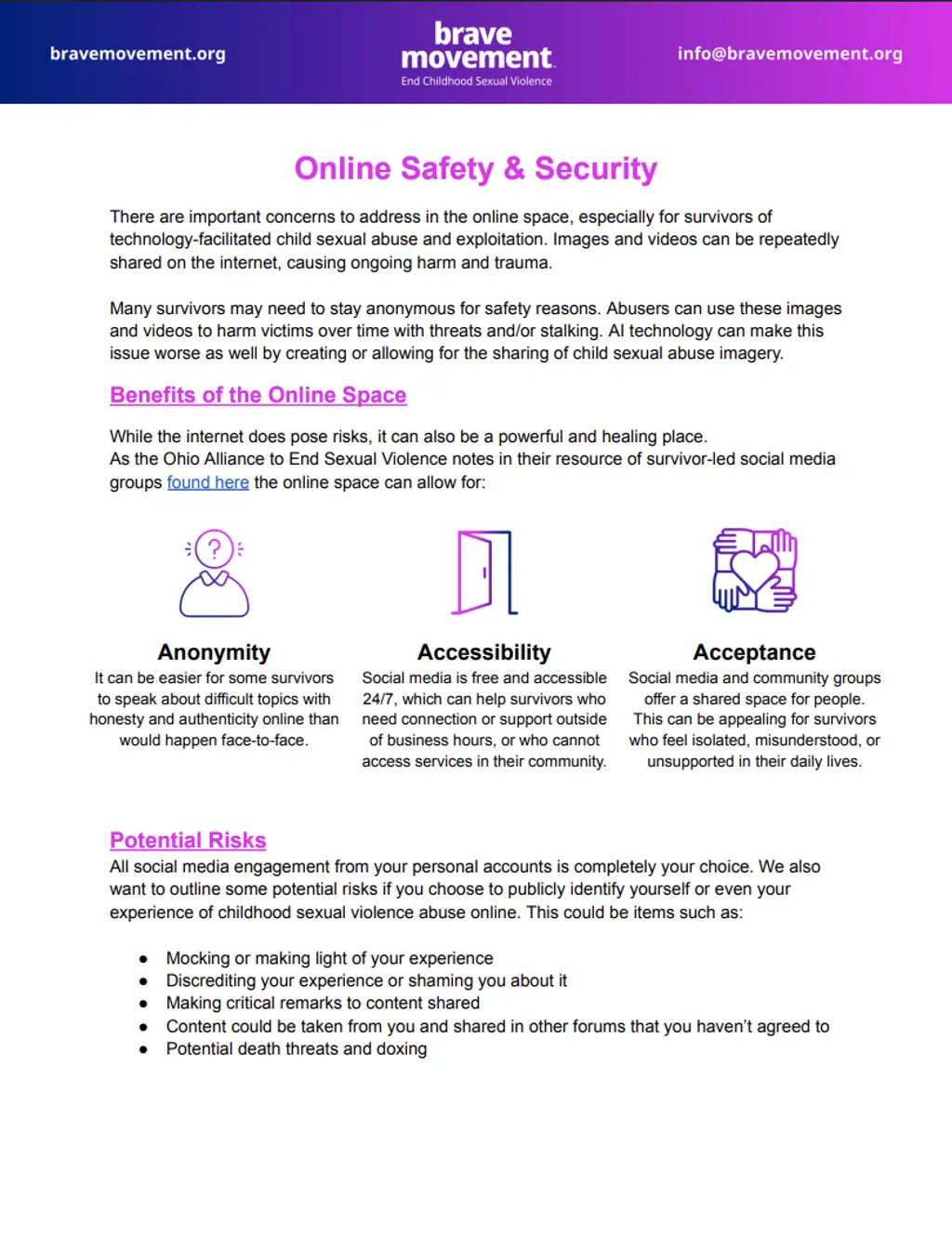 Online Safety and Security