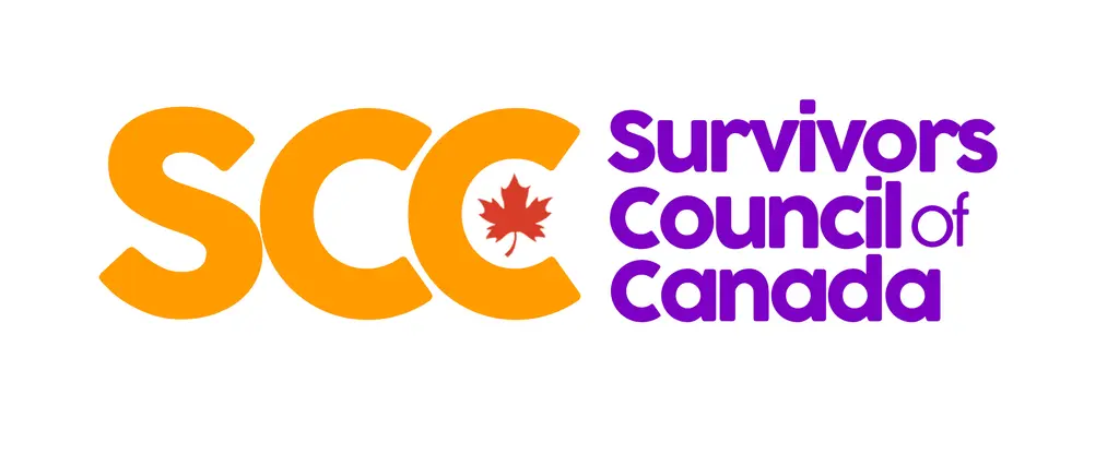 Orange and purple logo reading "SCC Survivors Council of Canada"